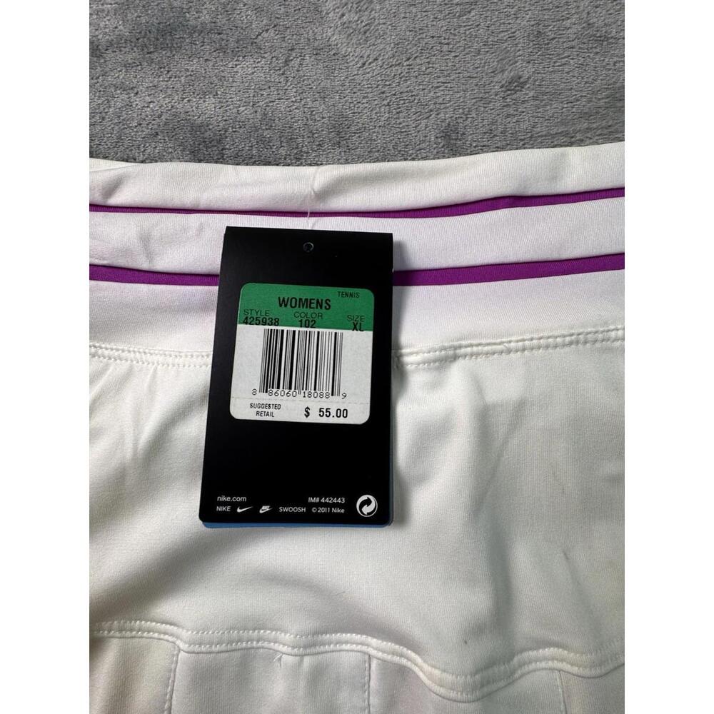 Nike Dri Fit Pleated Tennis Skirt White Women’s Size XL White NWT - Picture 7 of 9